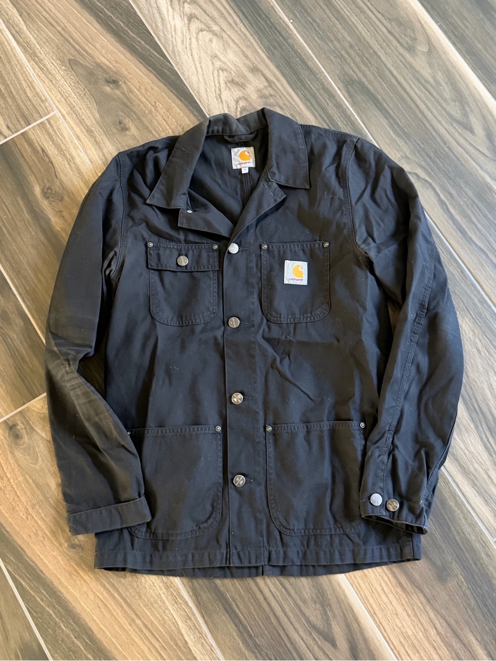 Vintage Carhartt Black Lightweight Michigan Chore Shirt Jacket